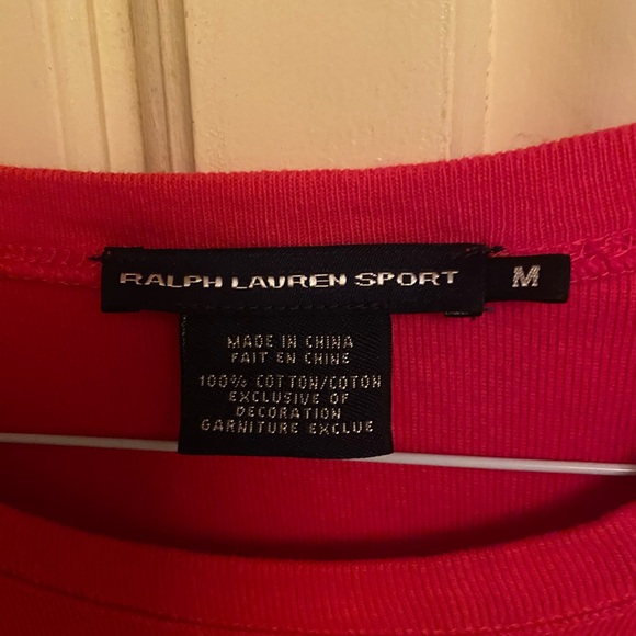 Polo by Ralph Lauren Women's Red T-Shirt - Picture 6 of 6